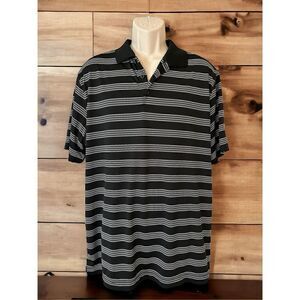 Nike Golf Tour Performance Striped Polo Mens Black/white XL